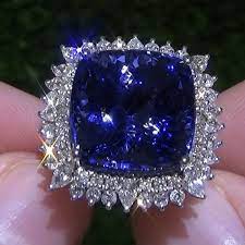 CAOSHI Large vintage square cut blue Sapphire gemstone Crystal 925 silver ring Shiny Zircon CZ engagement wedding ring