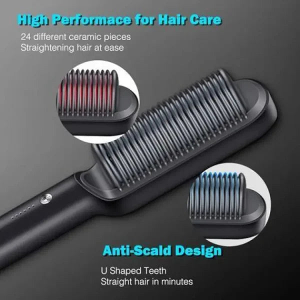 Hair Straightener Iron Brush Straight Hair Comb