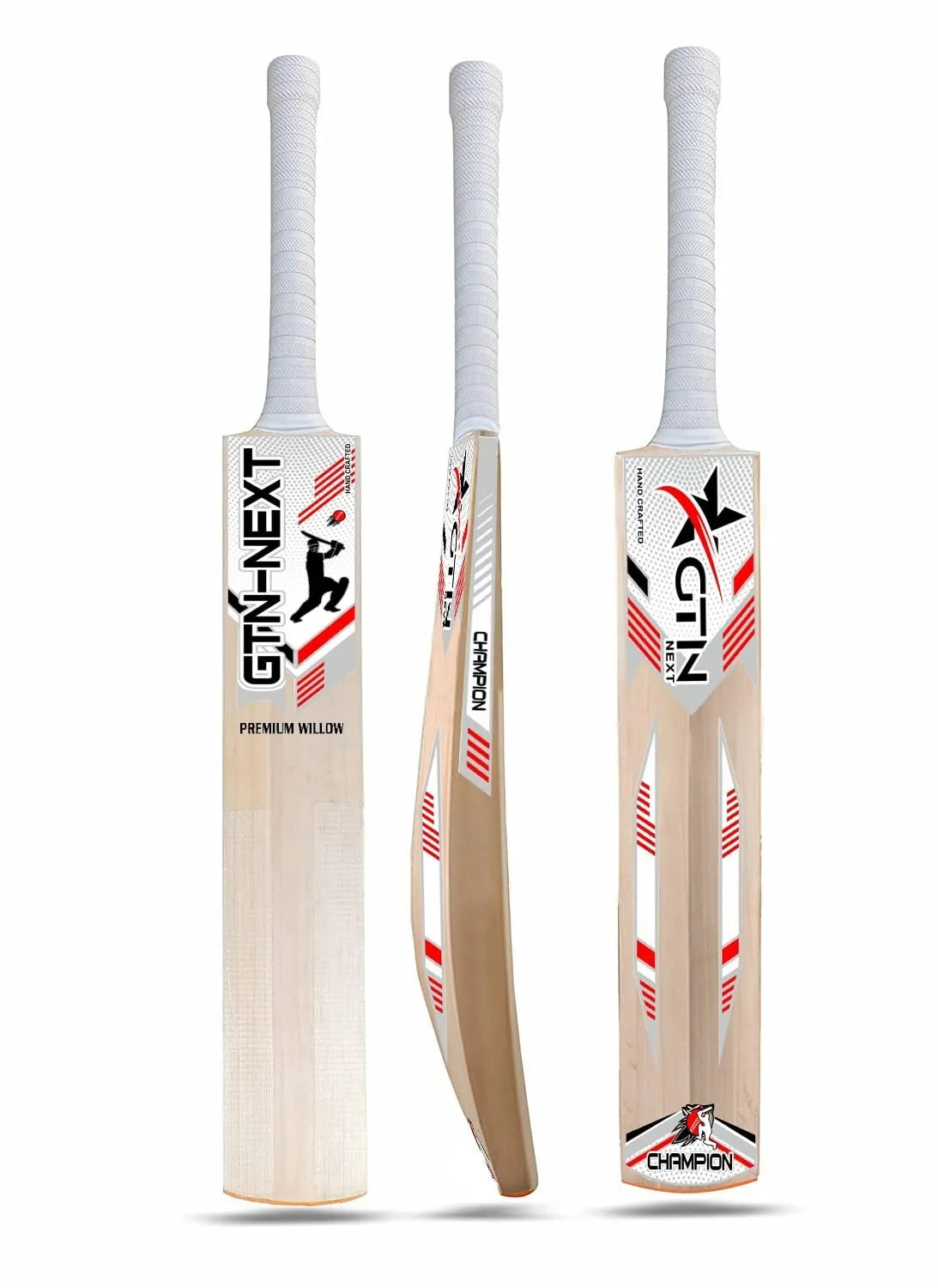 Kashmir Willow Cricket Bat Play with Tennis Ball Sturdy Grip Short Handle